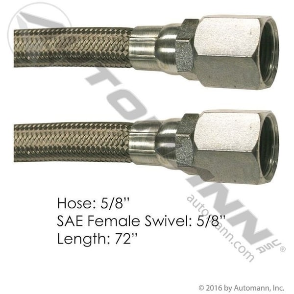 Automann HOSE, DISCHARGE, AIR COMPRESSOR, STAINLESS, 72 IN. LONG, FEMALE SWIVELS 5/8, HOSE 5/8 177.10172 - main